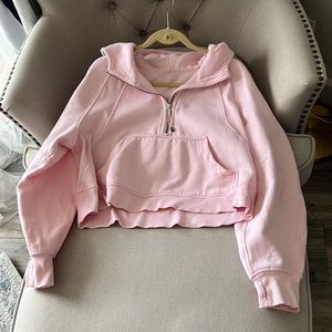 Lululemon Strawberry Milkshake Oversized Half-Zip Scuba Hoodie Size M/L